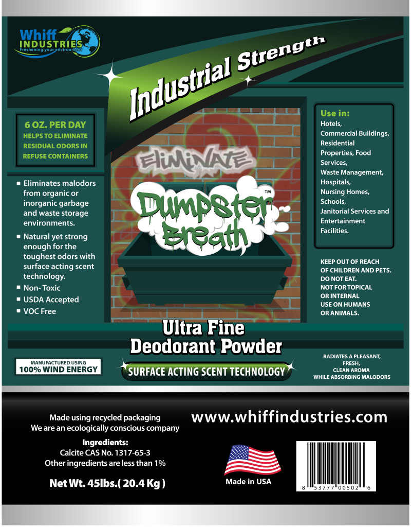 Dumpster Breath™ eliminates dumpster malodor