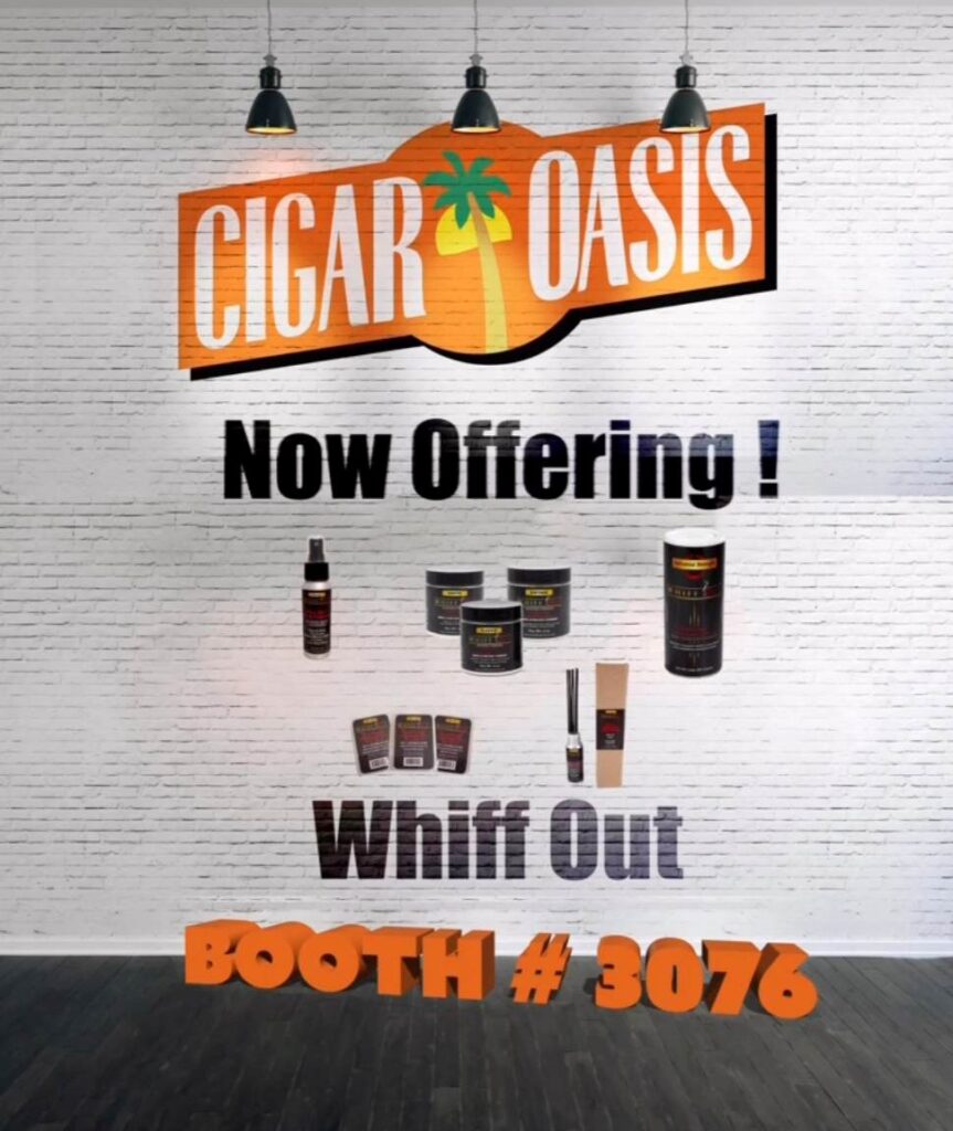 whiff out and cigar oasis total product expo 2023 booth 3076