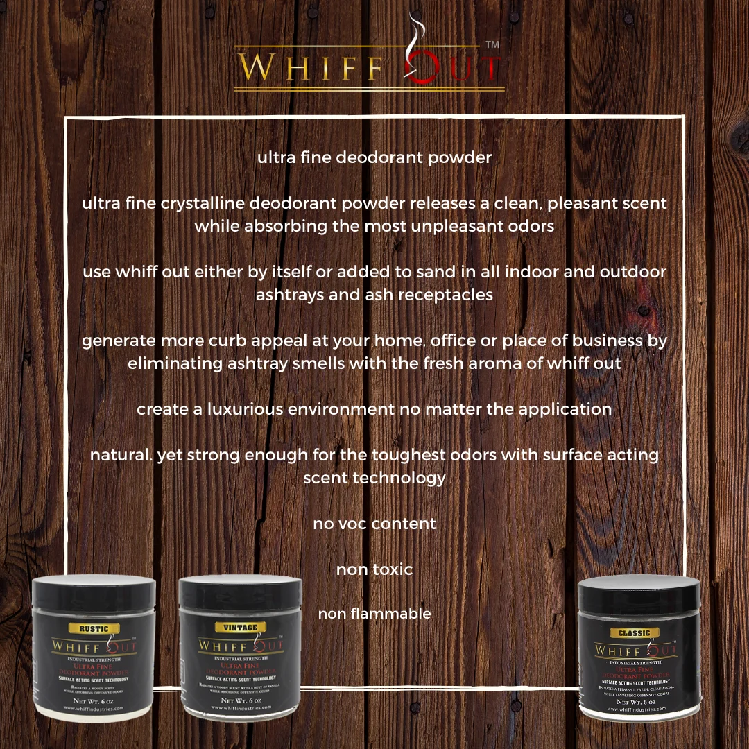 Whiff Out by Whiff Industries revolutionary ashtray odor control