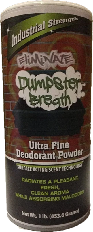 Dumpster Breath 1 lb shaker can residential garbage deodorizer non-water-soluble crystalline granules