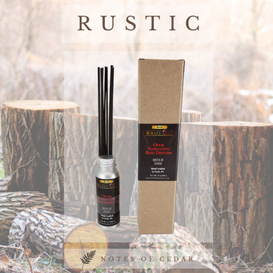 Whiff out odor eliminating reed diffuser Rustic scent stage 1