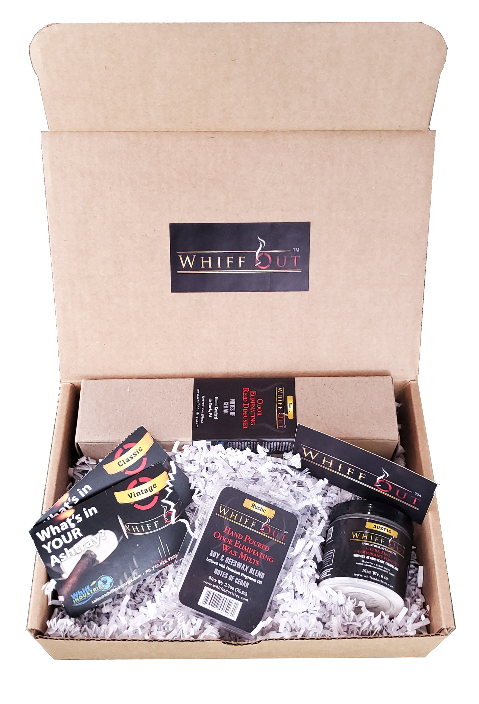 WHIFF OUT TOTAL ODOR NEUTRALIZATION SYSTEM GIFT BUNDLE RUSTIC SCENT