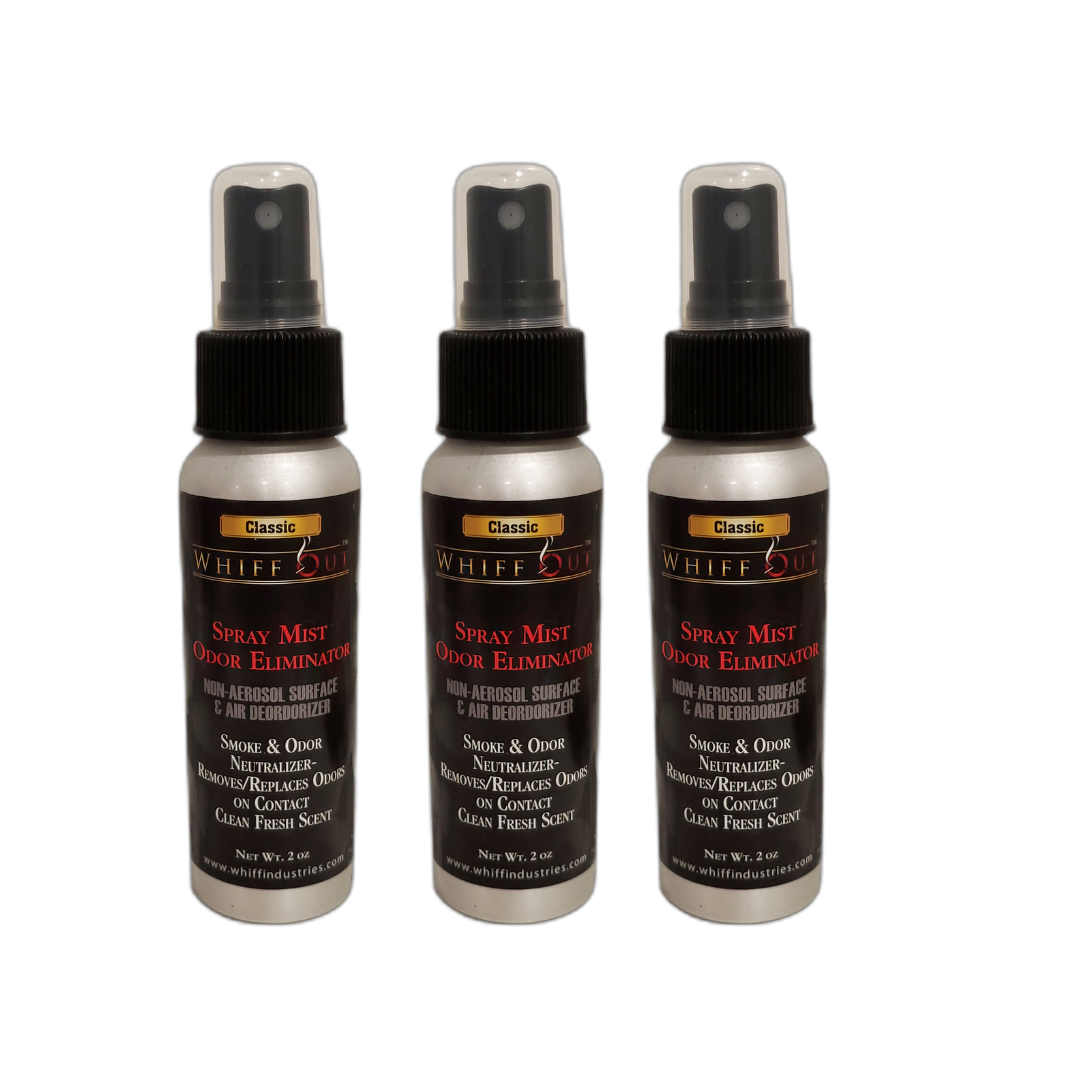 Whiff Out 2oz Spray Mist Odor Eliminator Classic Scent 3 pack
