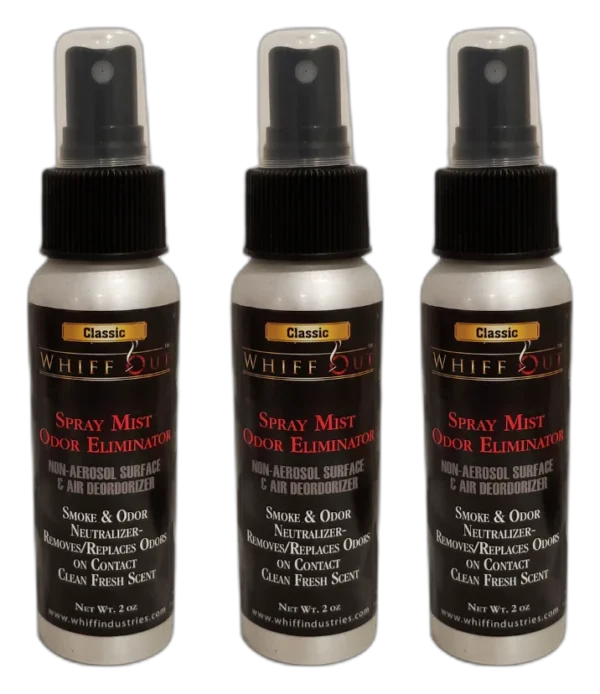 Whiff Out 2oz Spray Mist Odor Eliminator Classic Scent 3 pack